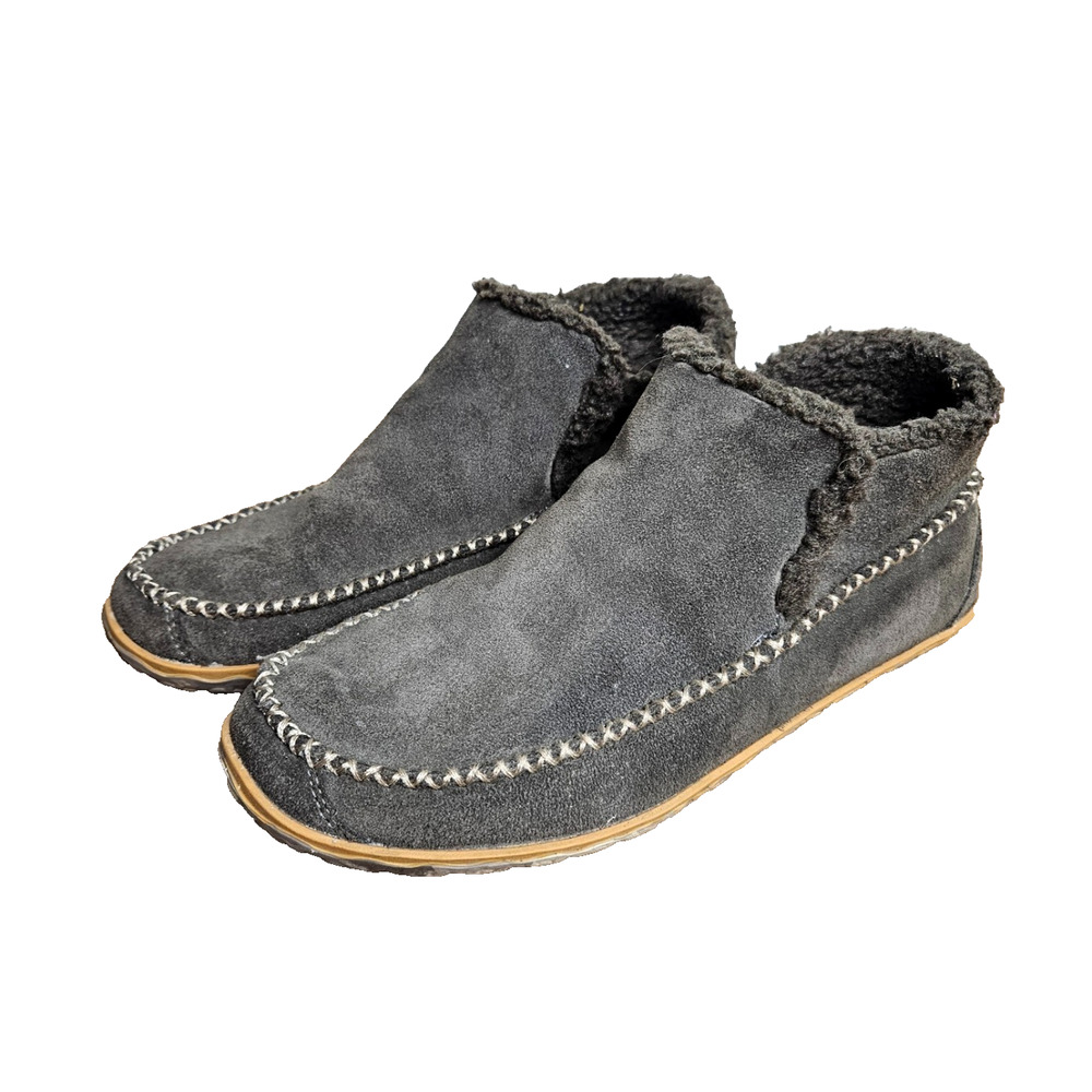 LL Bean Mens Mountain Slipper Moccasin Boots Size 8 Mocs Sherpa Chukka Suede